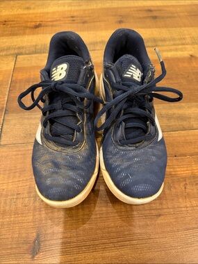 New Balance Kids Navy and White Athletic cleats
